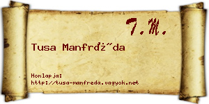 Tusa Manfréda névjegykártya